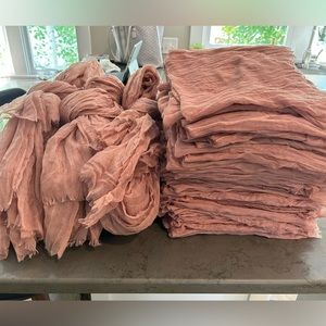 95 Dusty Rose cheese cloth dinner napkins